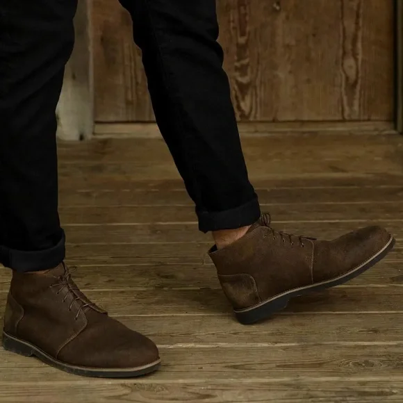 Nisolo Everyday Chukka Waterproof Waxed Brown  Leather Boots Size 10.5 - Picture 9 of 11